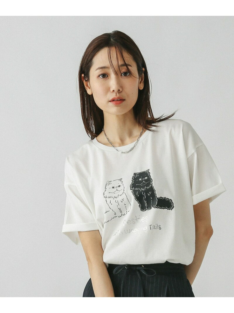 リッチクリーンプリントT半袖/147640 GLOBAL WORK グローバルワーク トップス カットソー・Tシャツ ブラウン ブラック ピンク[Rakuten Fashion] globalwork-10021409 GLOBAL WORK/グローバルワーク サンプル画像3