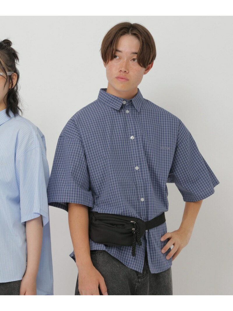樂天商城 - 着回し柄半袖シャツ/AND YUA ANY/633819 GLOBAL WORK グローバルワーク トップス シャツ・ブラウス ブルー ネイビー[Rakuten Fashion]