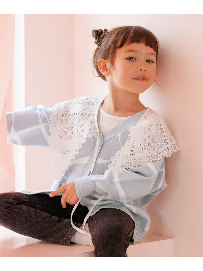 【SALE／52%OFF】メルティニットVカーデ/WEB限定/100-120cm展開/589254 GLOBAL WORK グローバルワーク トップス カーディガン ホワイト ブルー【RBA_E】[Rakuten Fashion]