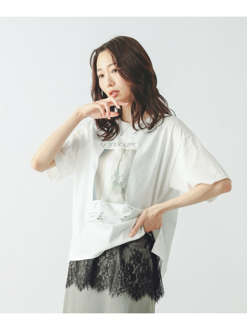 裾レースレイヤードタンクトップ/742660 GLOBAL WORK グローバルワーク トップス カットソー・Tシャツ ブラック ホワイト[Rakuten Fashion] globalwork-10023491 GLOBAL WORK/グローバルワーク サンプル画像2