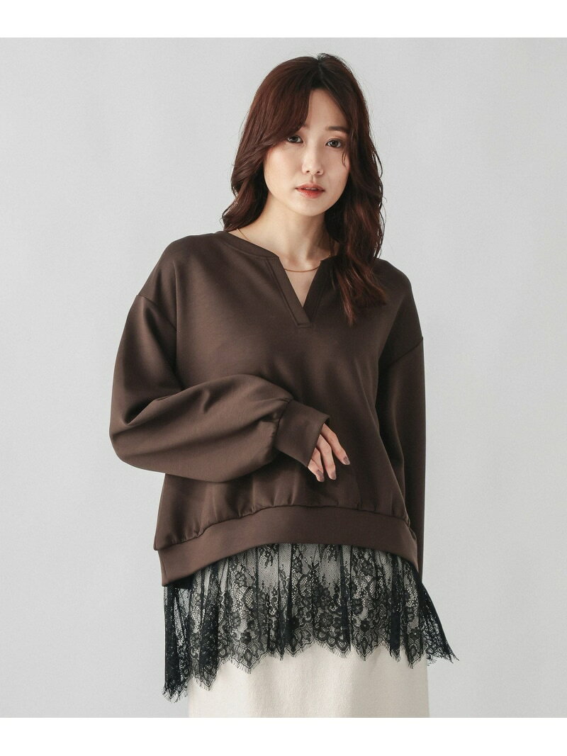 ダンボールレースプルオーバー/1076979 GLOBAL WORK グローバルワーク トップス カットソー・Tシャツ グレー ブラック ブラウン【送料無料】[Rakuten Fashion] globalwork-10024457 GLOBAL WORK/グローバルワーク サンプル画像3