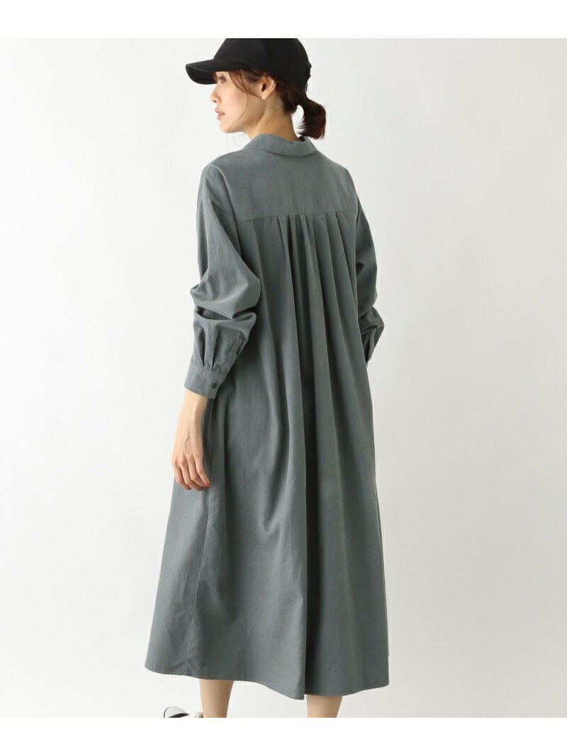 【SALE／50%OFF】(W)カロヤカコーデュロイシャツOP GLOBAL WORK グローバルワーク ワンピース・ドレス シャツワンピース グリーン ブラウン グレー【RBA_E】[Rakuten Fashion]
