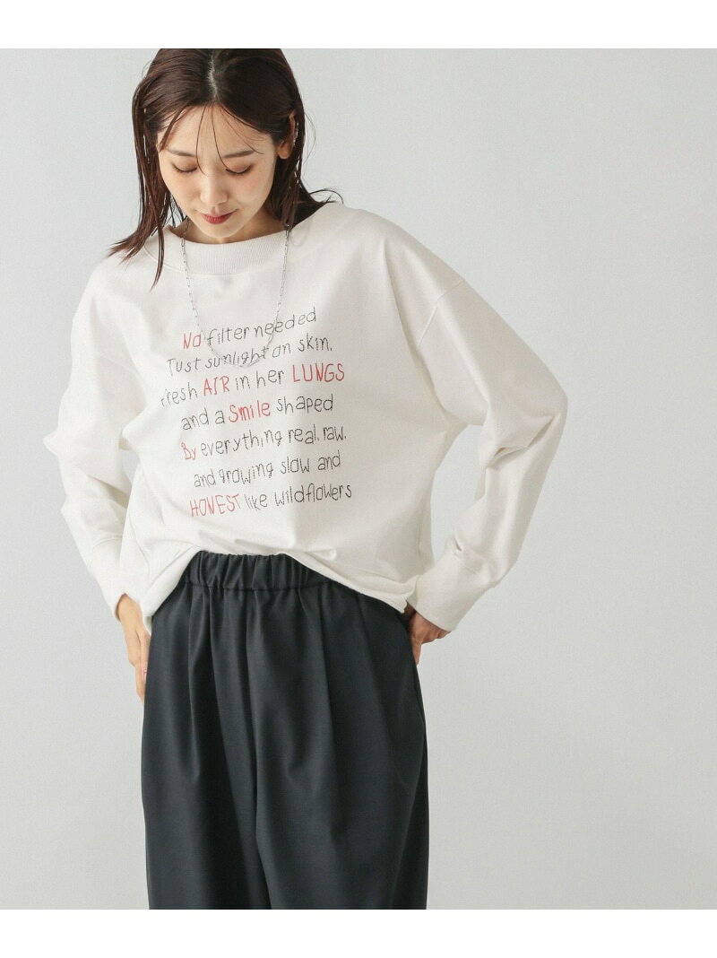 【SALE／60%OFF】乾きやすいミニ裏毛プリントプルオーバー/580943 GLOBAL WORK グローバルワーク トップス スウェット・トレーナー ブラック ブラウン ネイビー ホワイト グレー【RBA_E】[Rakuten Fashion] globalwork-10021893 GLOBAL WORK/グローバルワーク サンプル画像2
