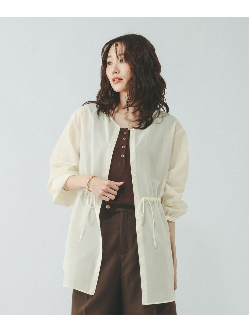 【SALE／40%OFF】シアーチュニックブラウス/797355 GLOBAL WORK グローバルワーク トップス シャツ・ブラウス ブラック ホワイト パープル【RBA_E】[Rakuten Fashion] globalwork-10023860 GLOBAL WORK/グローバルワーク サンプル画像2