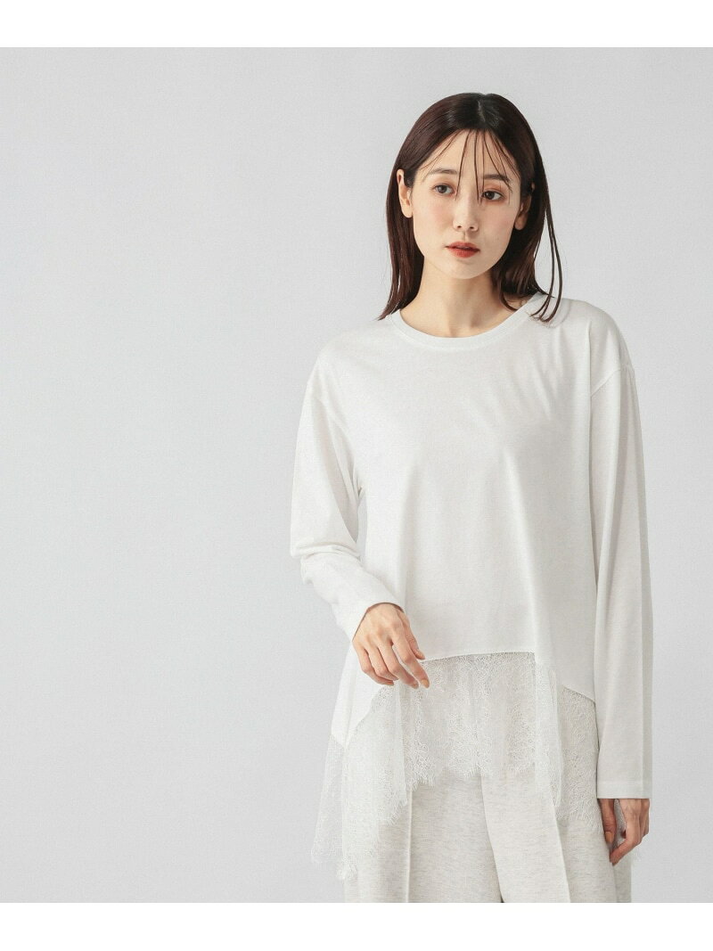ヘビロッTEEレース切り替え/1054499 GLOBAL WORK グローバルワーク トップス カットソー・Tシャツ ホワイト【先行予約】*[Rakuten Fashion] globalwork-10024178 GLOBAL WORK/グローバルワーク サンプル画像3
