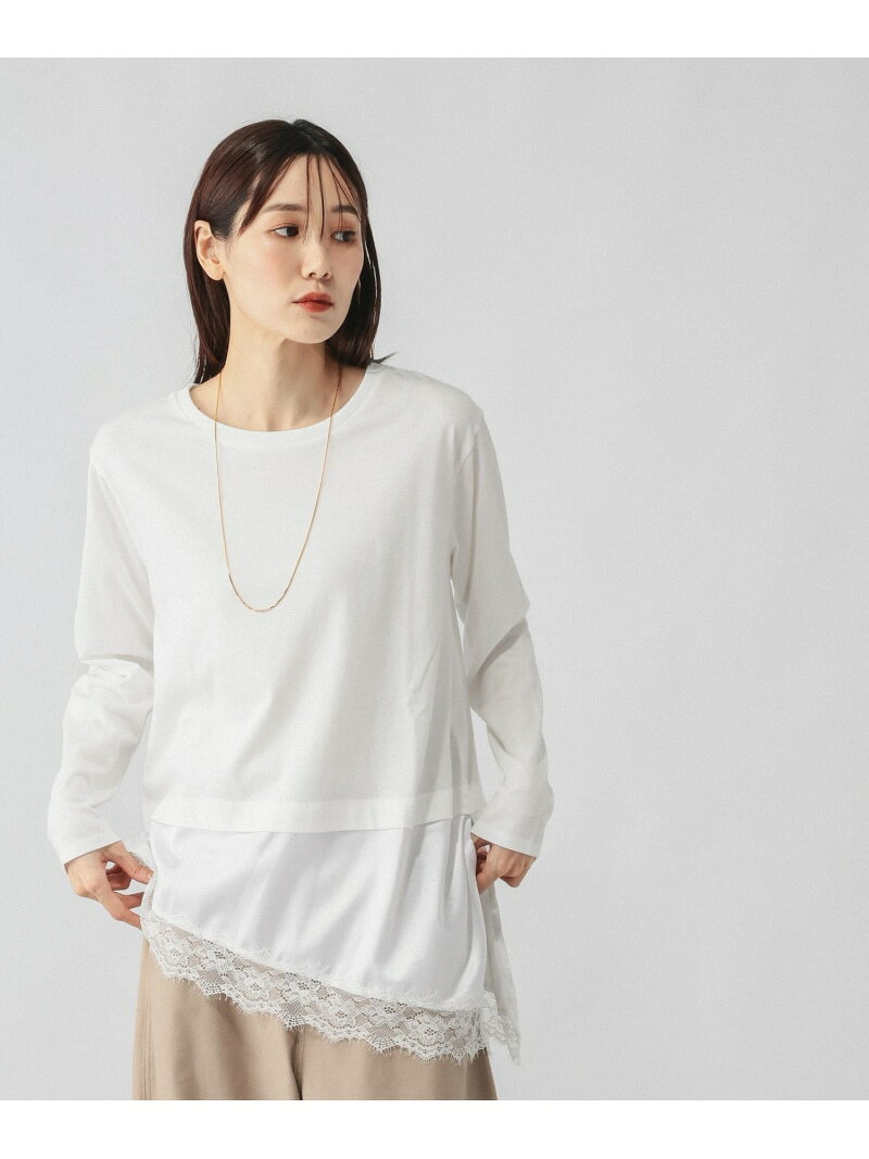 ヘビロッTEEレース切り替え/1054499 GLOBAL WORK グローバルワーク トップス カットソー・Tシャツ ホワイト【先行予約】*[Rakuten Fashion] globalwork-10024178 GLOBAL WORK/グローバルワーク サンプル画像2
