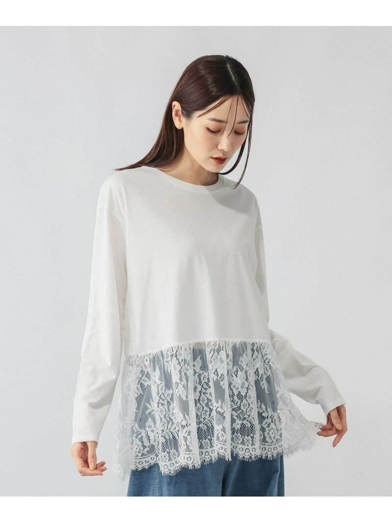 ヘビロッTEEレース切り替え/1054499 GLOBAL WORK グローバルワーク トップス カットソー・Tシャツ ホワイト【先行予約】*[Rakuten Fashion] globalwork-10024178 GLOBAL WORK/グローバルワーク パッケージ画像