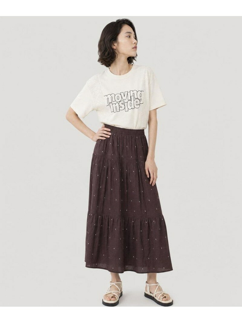 レース切り替えプリントTシャツ/713233 GLOBAL WORK グローバルワーク トップス カットソー・Tシャツ ホワイト ブラック[Rakuten Fashion] globalwork-10023636 GLOBAL WORK/グローバルワーク サンプル画像3