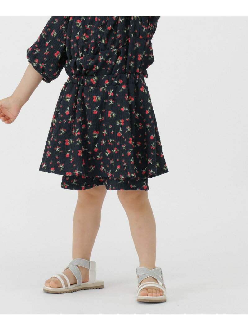 乐天商城 - ポコポコ柄スカパン/100-120cm展開/806460 GLOBAL WORK グローバルワーク パンツ その他のパンツ ホワイト ネイビー[Rakuten Fashion]