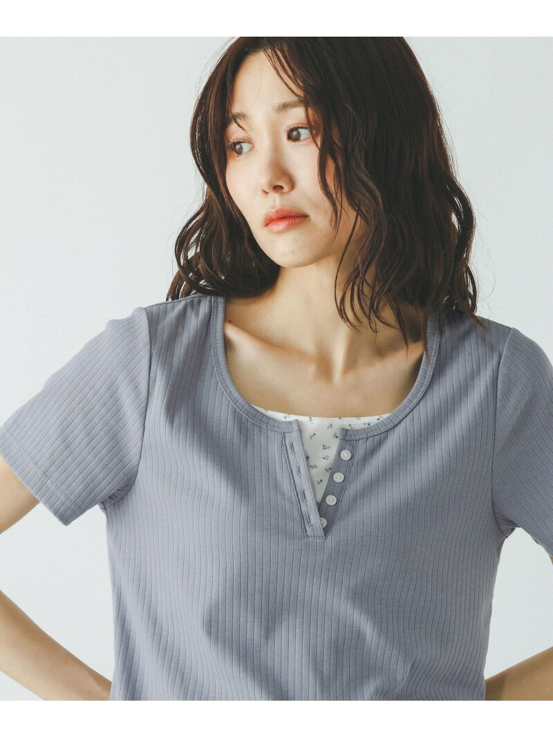 【SALE／20%OFF】フェイクレイヤードヘンリープルオーバー/802017 GLOBAL WORK グローバルワーク トップス カットソー・Tシャツ ブルー ホワイト グレー【RBA_E】[Rakuten Fashion] globalwork-10023668 GLOBAL WORK/グローバルワーク サンプル画像3
