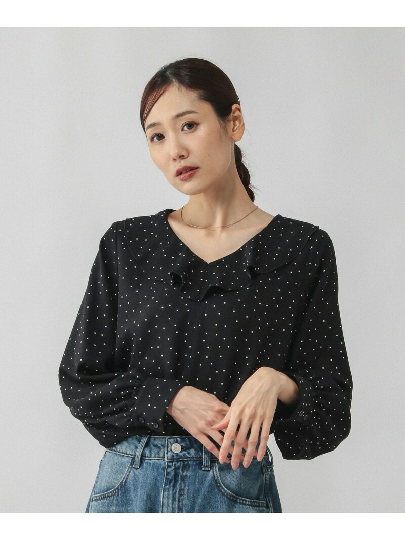 本日のsale♥️ドゥロワー tmatコラボ フリルドットシャツ 楽天市場】ドット（ブランドグローバルワーク）（シャツ・ブラウス