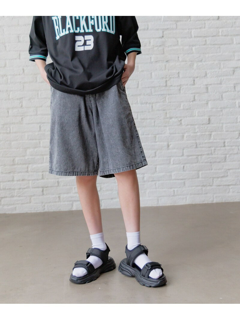樂天商城 - 【SALE／30%OFF】やわらかデニムショーツ/キッズ/326103 GLOBAL WORK グローバルワーク パンツ ジーンズ・デニムパンツ ブラック【RBA_E】[Rakuten Fashion]