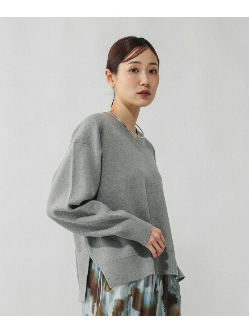 【SALE／50%OFF】スウェットライクVネックプルオーバー/601625 GLOBAL WORK グローバルワーク トップス ニット ブルー ピンク ネイビー イエロー グリーン【RBA_E】[Rakuten Fashion] globalwork-10022548 GLOBAL WORK/グローバルワーク サンプル画像3