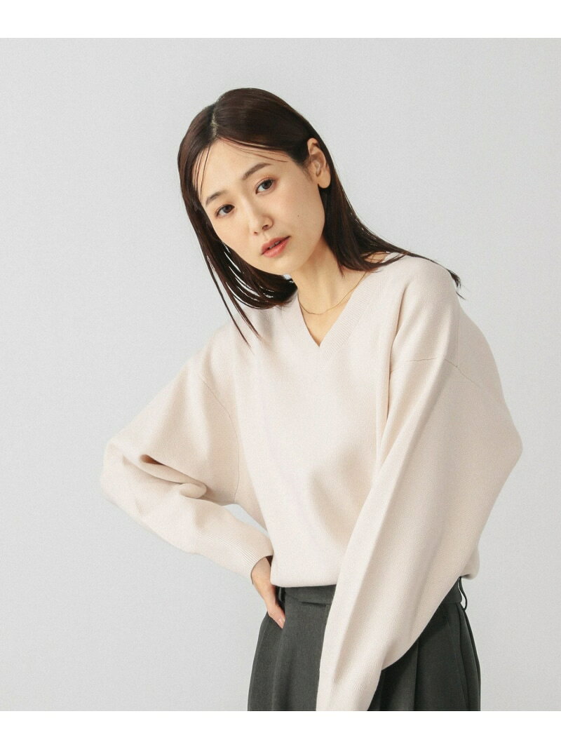 【SALE／50%OFF】スウェットライクVネックプルオーバー/601625 GLOBAL WORK グローバルワーク トップス ニット ブルー ピンク ネイビー イエロー グリーン【RBA_E】[Rakuten Fashion] globalwork-10022548 GLOBAL WORK/グローバルワーク サンプル画像2
