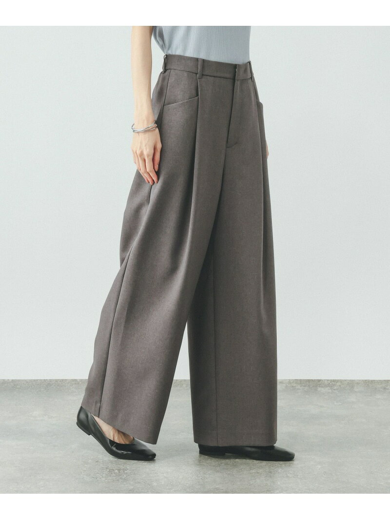 ノンストレスリッチワイドパンツ/817074 GLOBAL WORK グローバルワーク パンツ その他のパンツ グレー ブラック ブラウン グリーン【送料無料】[Rakuten Fashion] globalwork-10024015 GLOBAL WORK/グローバルワーク サンプル画像3