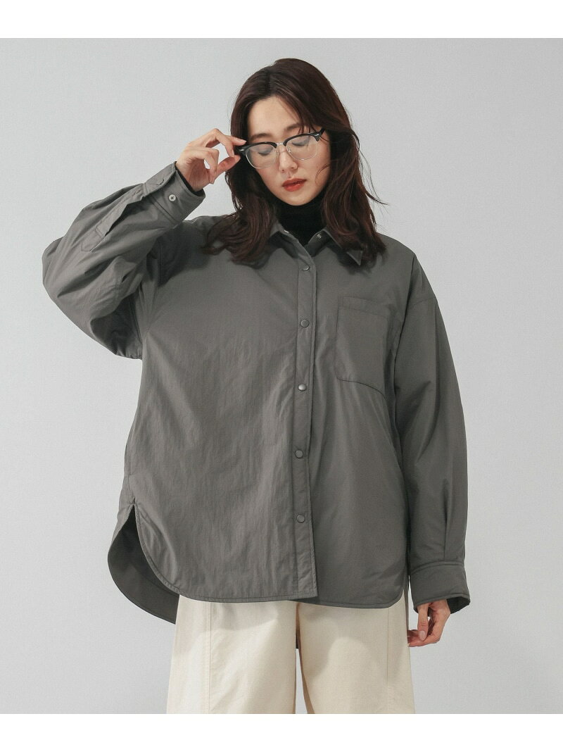 パッファーシャツブルゾン/861577 GLOBAL WORK グローバルワーク トップス シャツ・ブラウス ベージュ グレー【先行予約】*【送料無料】[Rakuten Fashion] globalwork-10024191 GLOBAL WORK/グローバルワーク サンプル画像2