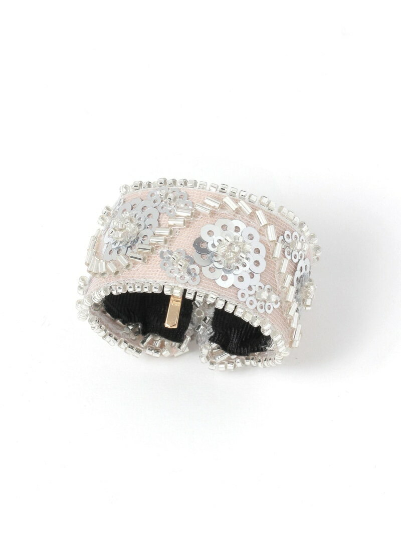 刺繍ビーズパチパチヘアカフ/495439 GLOBAL WORK グローバルワーク ヘアアクセサリー ヘアゴム グレー ブラック ベージュ[Rakuten Fashion]のサムネイル