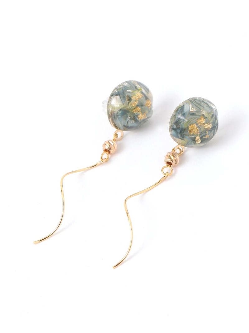 【SALE／50%OFF】BLUEフラワー入りピアス/MADE IN JAPAN/496803 GLOBAL WORK グローバルワーク アクセサリー・腕時計 ピアス ゴールド【RBA_E】[Rakuten Fashion] globalwork-10021271 GLOBAL WORK/グローバルワーク サンプル画像2