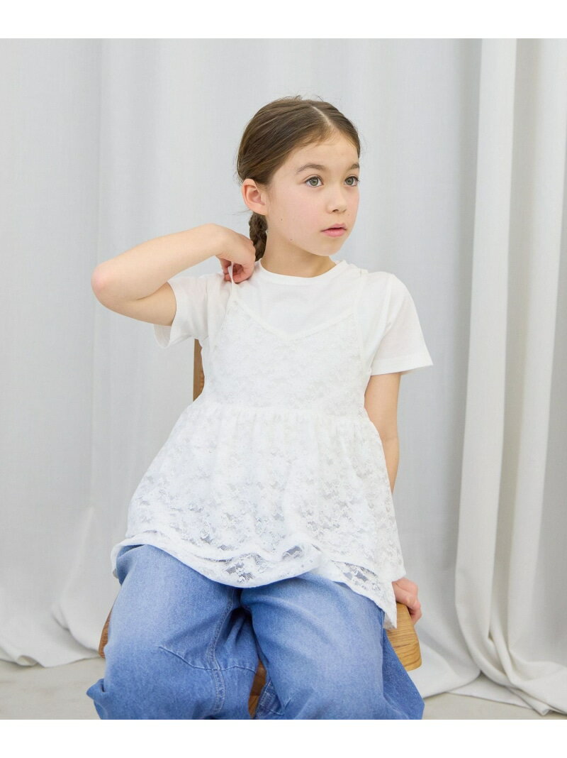 樂天商城 - トクトク2SETチュニック*半袖/キッズ/646218 GLOBAL WORK グローバルワーク トップス カットソー・Tシャツ ブラック ホワイト【送料無料】[Rakuten Fashion]