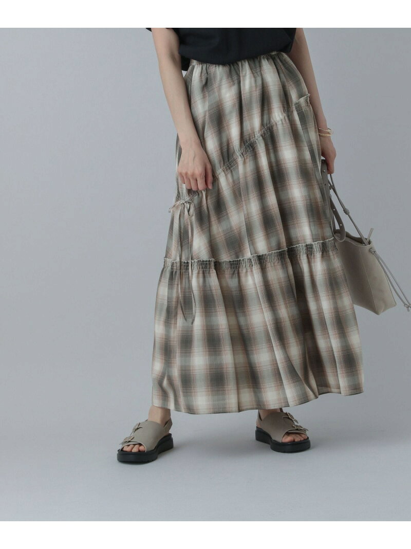 【SALE／40%OFF】MATINEE LINE/チェックスカート/327172 GLOBAL WORK グローバルワーク スカート ロング・マキシスカート ブラウン ブラック イエロー【RBA_E】【送料無料】[Rakuten Fashion] globalwork-10020887 GLOBAL WORK/グローバルワーク サンプル画像2