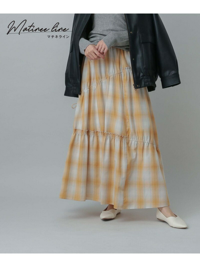 【SALE／40%OFF】MATINEE LINE/チェックスカート/327172 GLOBAL WORK グローバルワーク スカート ロング・マキシスカート ブラウン ブラック イエロー【RBA_E】【送料無料】[Rakuten Fashion] globalwork-10020887 GLOBAL WORK/グローバルワーク サンプル画像3