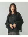 シフォンドッキングプルオーバー長袖/WEB限定/595356 GLOBAL WORK グローバルワーク トップス スウェット・トレーナー グレー ブラウン ブラ...