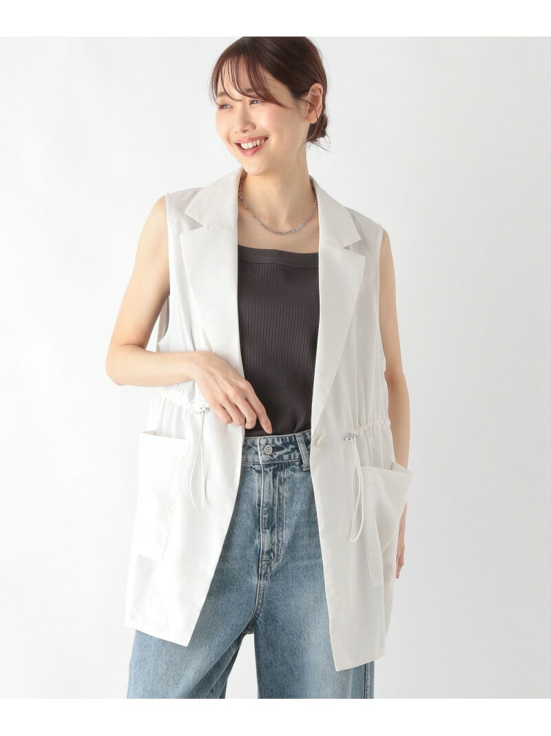 【SALE／40%OFF】MATINEE LINE/ウエストドロストジレ/135748 GLOBAL WORK グローバルワーク トップス ベスト・ジレ ホワイト グレー【RBA_E】【送料無料】[Rakuten Fashion]