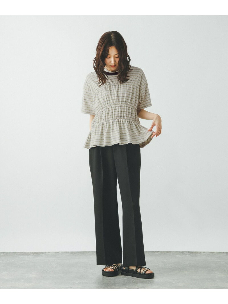 【SALE／40%OFF】シャーリングボーダーT/713265 GLOBAL WORK グローバルワーク トップス カットソー・Tシャツ グレー【RBA_E】[Rakuten Fashion] globalwork-10023673 GLOBAL WORK/グローバルワーク サンプル画像3