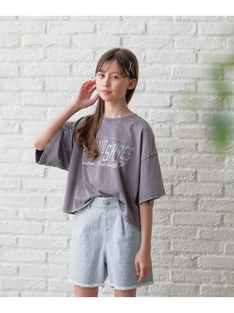 【SALE／10%OFF】ヴィンテージ加工ショートT/キッズ/327188 GLOBAL WORK グローバルワーク トップス カットソー・Tシャツ グレー【RBA_E】[Rakuten Fashion]のサムネイル