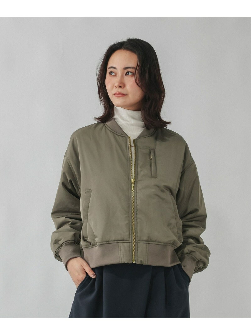 MA-1/一部店舗限定/824736 GLOBAL WORK グローバルワーク ジャケット・アウター MA-1 ブラック カーキグリーン【送料無料】[Rakuten Fashion] globalwork-10024148 GLOBAL WORK/グローバルワーク サンプル画像2