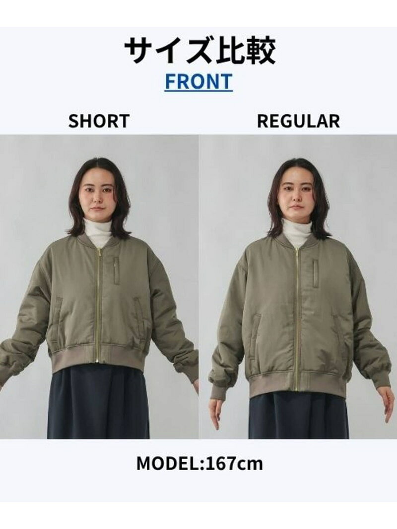 MA-1/一部店舗限定/824736 GLOBAL WORK グローバルワーク ジャケット・アウター MA-1 ブラック カーキグリーン【送料無料】[Rakuten Fashion] globalwork-10024148 GLOBAL WORK/グローバルワーク サンプル画像3