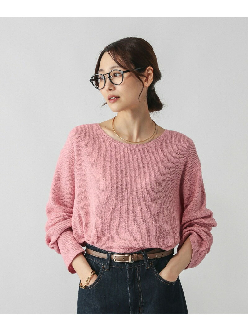 【SALE／50%OFF】ミニブークレボートネックプルオーバー/577949 GLOBAL WORK グローバルワーク トップス ニット ピンク ブラウン ホワイト【RBA_E】[Rakuten Fashion] globalwork-10021712 GLOBAL WORK/グローバルワーク サンプル画像2