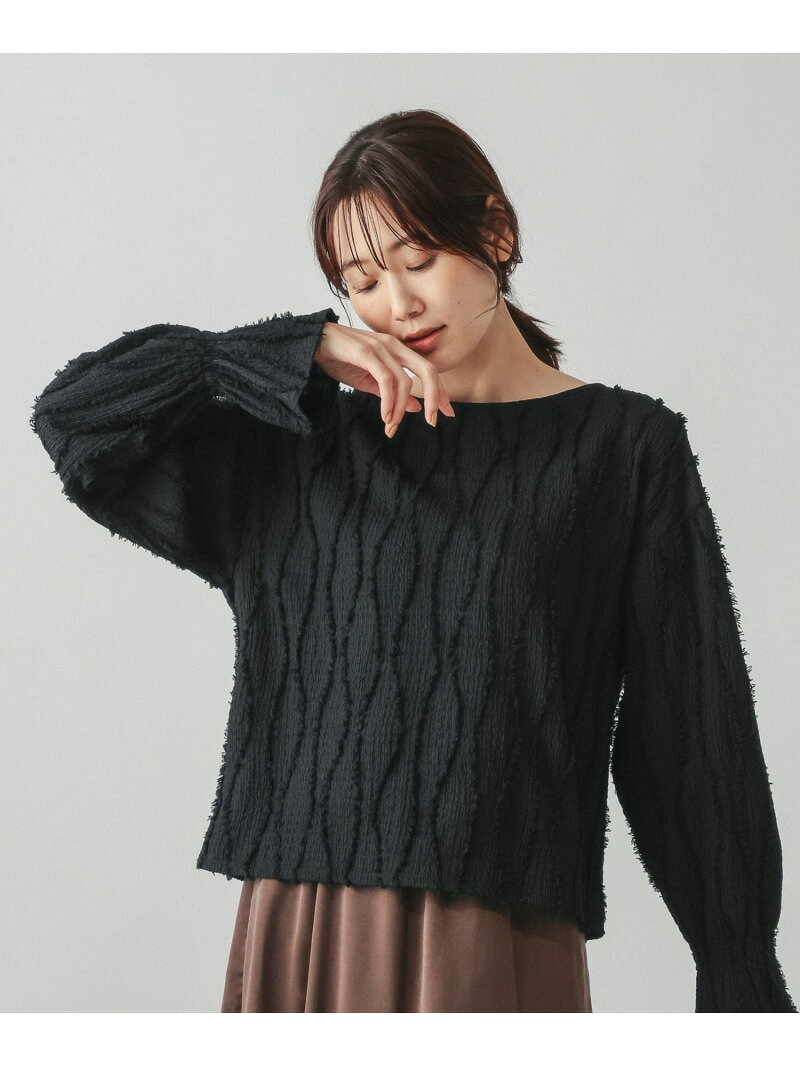 Beauteeジャガードフレア/1046117 GLOBAL WORK グローバルワーク トップス カットソー・Tシャツ ホワイト ブラック[Rakuten Fashion] globalwork-10024167 GLOBAL WORK/グローバルワーク サンプル画像2
