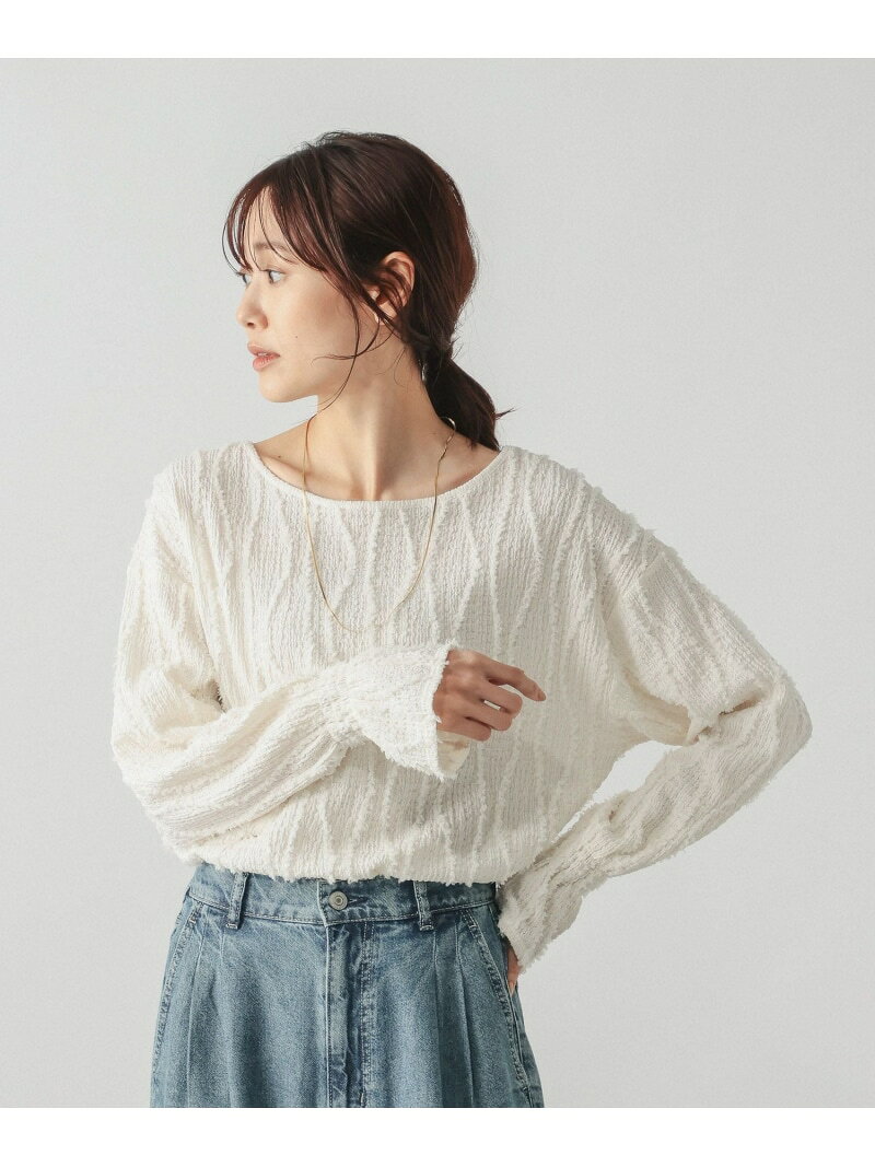 Beauteeジャガードフレア/1046117 GLOBAL WORK グローバルワーク トップス カットソー・Tシャツ ホワイト ブラック[Rakuten Fashion] globalwork-10024167 GLOBAL WORK/グローバルワーク パッケージ画像