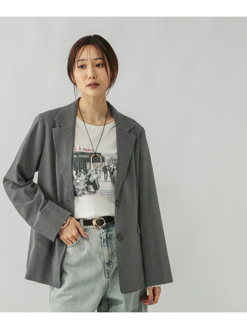 【SALE／30%OFF】ウツクシルエットテーラードジャケット/572242 GLOBAL WORK グローバルワーク ジャケット・アウター テーラードジャケット・ブレザー ネイビー ブラック グレー【RBA_E】【送料無料】[Rakuten Fashion] globalwork-10021714 GLOBAL WORK/グローバルワーク サンプル画像2