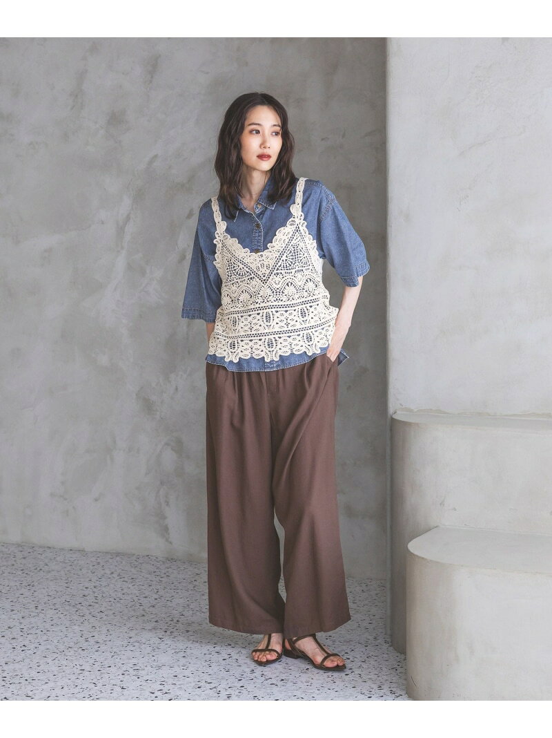 クロシェレースビスチェ/759908 GLOBAL WORK グローバルワーク トップス ベスト・ジレ ブラック ホワイト[Rakuten Fashion] globalwork-10023701 GLOBAL WORK/グローバルワーク サンプル画像3
