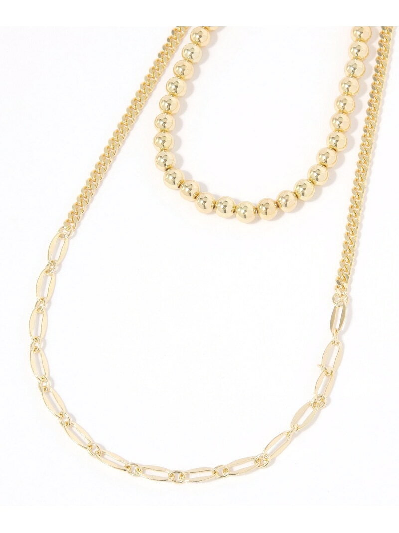 【SALE／50%OFF】ボールスタイリッシュ二連ネックレス/646375 GLOBAL WORK グローバルワーク アクセサリー・腕時計 ネックレス ゴールド シルバー【RBA_E】[Rakuten Fashion] globalwork-10022886 GLOBAL WORK/グローバルワーク サンプル画像3