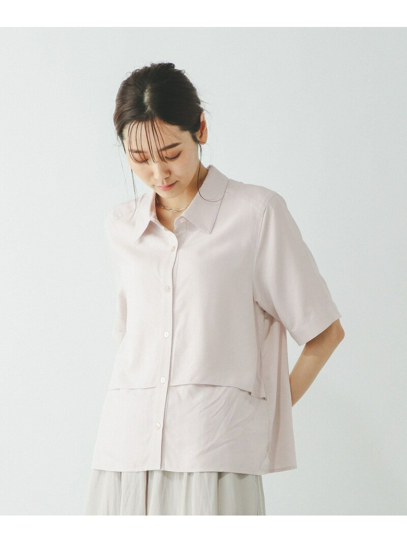 【SALE／20%OFF】さらさらリラックスオーバーヨークブラウス半袖/288575 GLOBAL WORK グローバルワーク トップス シャツ・ブラウス イエロー グレー ブルー【RBA_E】[Rakuten Fashion] globalwork-10020953 GLOBAL WORK/グローバルワーク サンプル画像2