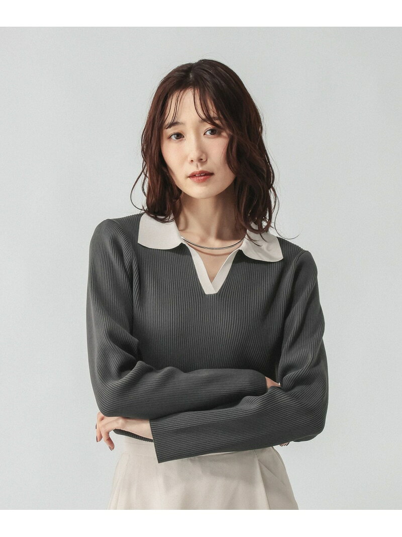 【SALE／36%OFF】リッチライトニットスキッパー/632558 GLOBAL WORK グローバルワーク トップス ニット ブラウン ネイビー グレー【RBA_E】[Rakuten Fashion] globalwork-10022706 GLOBAL WORK/グローバルワーク サンプル画像2