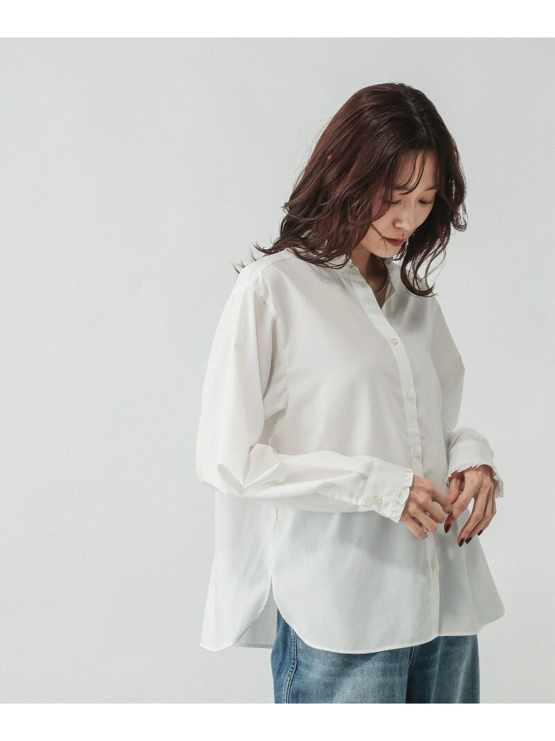 365日マイスタイルフリルブラウス/601193 GLOBAL WORK グローバルワーク トップス シャツ・ブラウス ブルー ホワイト[Rakuten Fashion] globalwork-10022703 GLOBAL WORK/グローバルワーク サンプル画像2