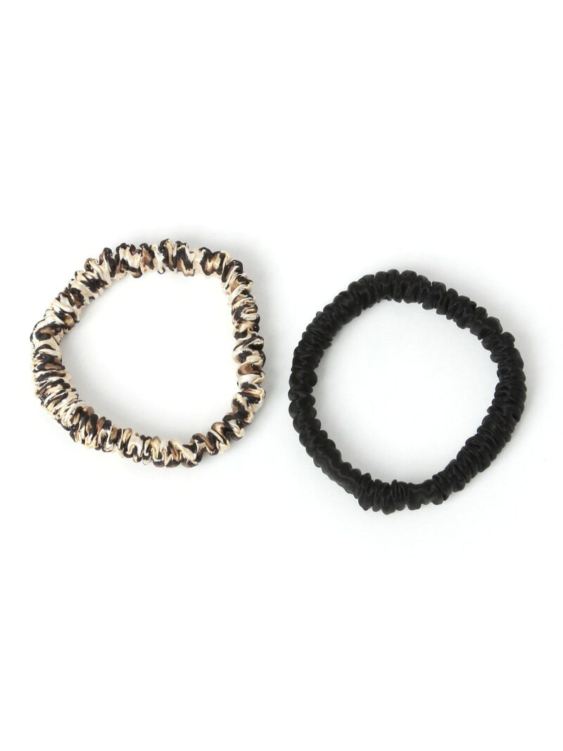 【SALE／50%OFF】シルクミニシュシュ2点セット/646384 GLOBAL WORK グローバルワーク ヘアアクセサリー ヘアゴム ブラウン ブラック グレー ピンク【RBA_E】[Rakuten Fashion] globalwork-10022880 GLOBAL WORK/グローバルワーク サンプル画像2