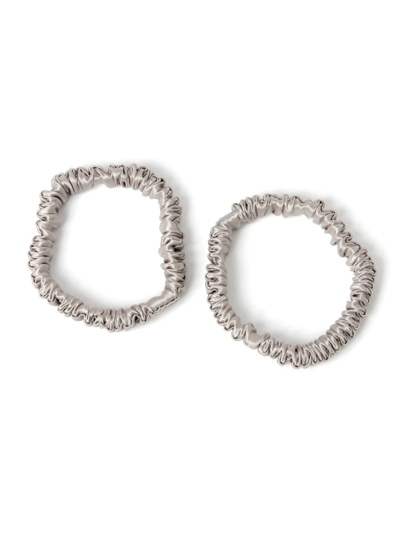 【SALE／50%OFF】シルクミニシュシュ2点セット/646384 GLOBAL WORK グローバルワーク ヘアアクセサリー ヘアゴム ブラウン ブラック グレー ピンク【RBA_E】[Rakuten Fashion] globalwork-10022880 GLOBAL WORK/グローバルワーク サンプル画像3