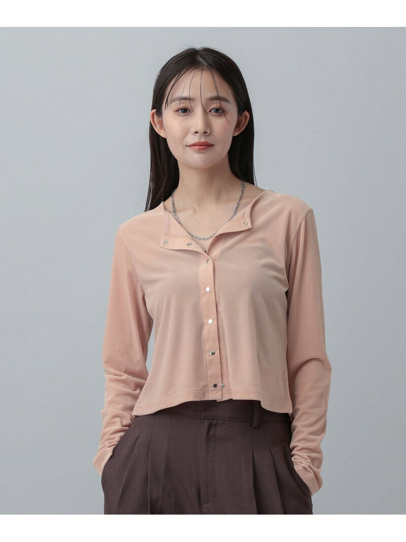 【SALE／50%OFF】MATINEE LINE/シアーベロアクルーカーディガン/658129 GLOBAL WORK グローバルワーク トップス カーディガン ピンク ブラウン ブラック【RBA_E】[Rakuten Fashion] globalwork-10022926 GLOBAL WORK/グローバルワーク サンプル画像2
