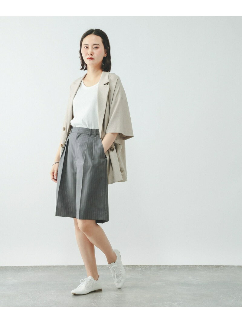 ノンストレスリッチショートパンツ/661432 GLOBAL WORK グローバルワーク パンツ その他のパンツ ブラウン グレー[Rakuten Fashion] globalwork-10023642 GLOBAL WORK/グローバルワーク サンプル画像3