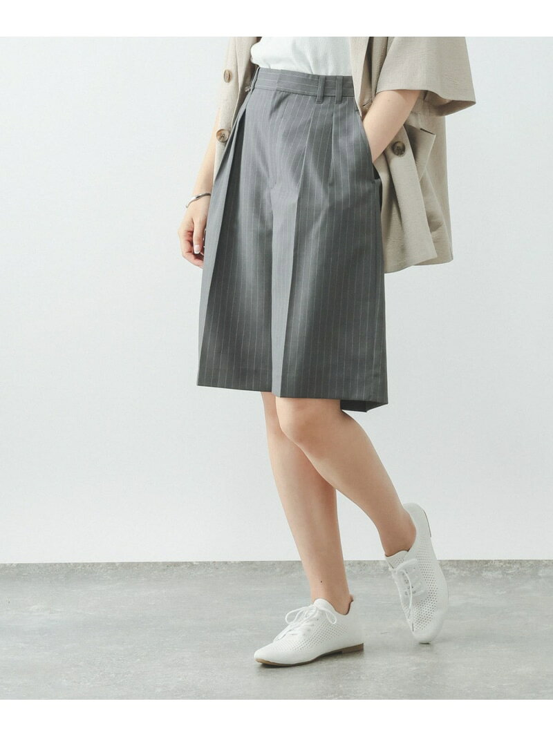 ノンストレスリッチショートパンツ/661432 GLOBAL WORK グローバルワーク パンツ その他のパンツ ブラウン グレー[Rakuten Fashion] globalwork-10023642 GLOBAL WORK/グローバルワーク サンプル画像2