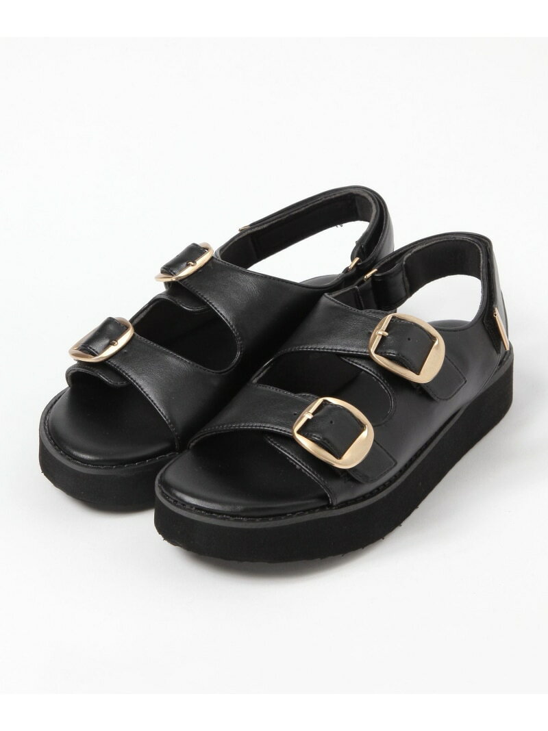 【SALE／30%OFF】エアかるダブルベルトサンダル/663728 GLOBAL WORK グローバルワーク シューズ・靴 サンダル ベージュ ブラック【RBA_E】[Rakuten Fashion] globalwork-10023513 GLOBAL WORK/グローバルワーク サンプル画像2