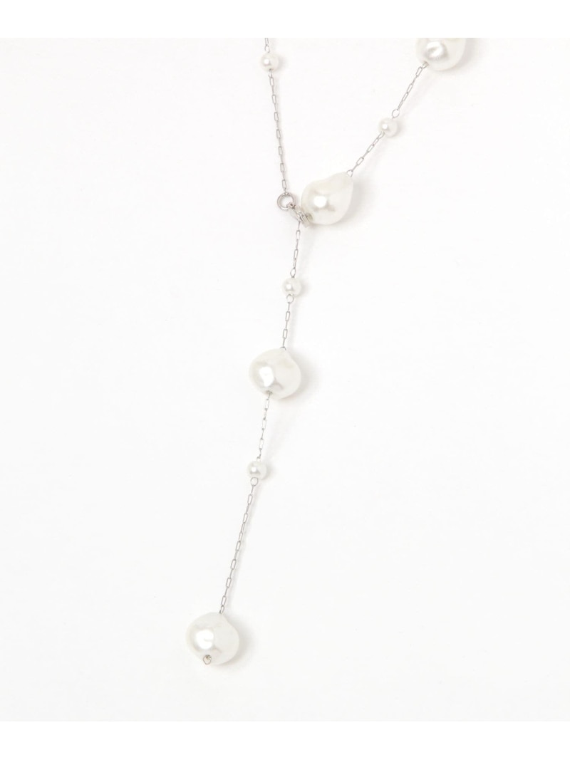 【SALE／50%OFF】ガラス変形パールY字ネックレス/637732 GLOBAL WORK グローバルワーク アクセサリー・腕時計 ネックレス シルバー ゴールド【RBA_E】[Rakuten Fashion] globalwork-10022647 GLOBAL WORK/グローバルワーク サンプル画像2
