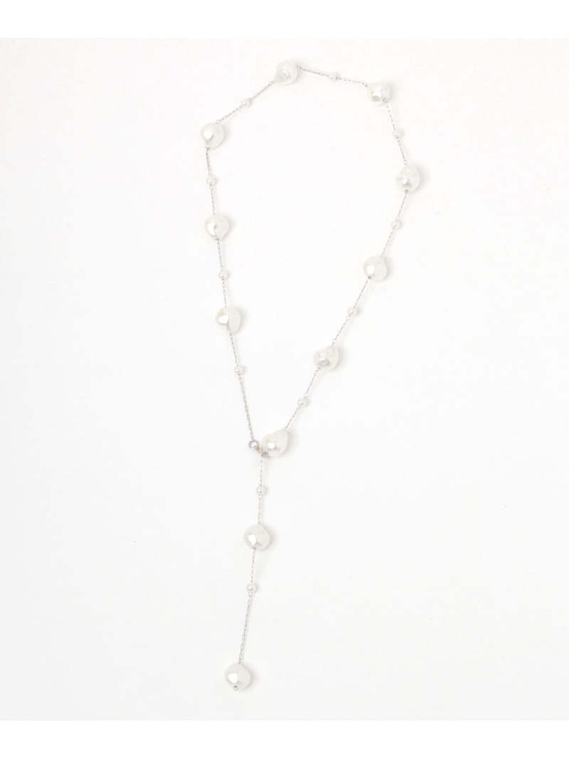 【SALE／50%OFF】ガラス変形パールY字ネックレス/637732 GLOBAL WORK グローバルワーク アクセサリー・腕時計 ネックレス シルバー ゴールド【RBA_E】[Rakuten Fashion] globalwork-10022647 GLOBAL WORK/グローバルワーク サンプル画像3