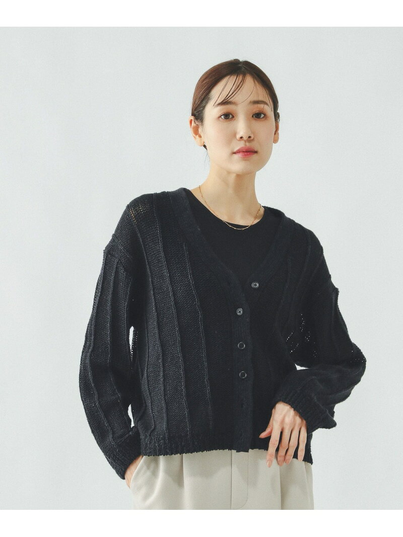 【SALE／60%OFF】リネンコットンMIXVネックカーディガン/636130 GLOBAL WORK グローバルワーク トップス カーディガン ブラック ベージュ グレー【RBA_E】[Rakuten Fashion] globalwork-10023026 GLOBAL WORK/グローバルワーク サンプル画像2
