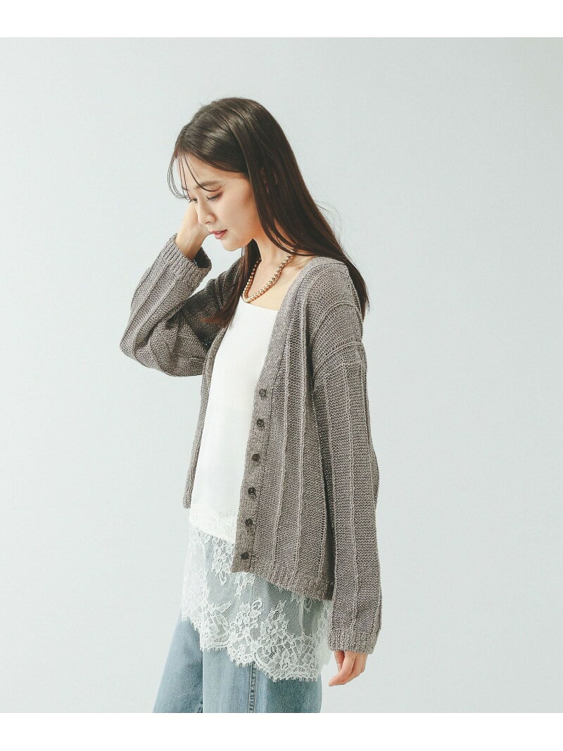 【SALE／60%OFF】リネンコットンMIXVネックカーディガン/636130 GLOBAL WORK グローバルワーク トップス カーディガン ブラック ベージュ グレー【RBA_E】[Rakuten Fashion] globalwork-10023026 GLOBAL WORK/グローバルワーク サンプル画像3